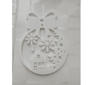 Adorno navidad para Árbol - Casa en la nieve
