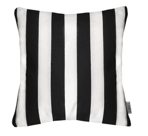 COJIN DECORATIVO DISEÑO RAYAS BLANCO Y NEGRO 45X45 RELLENO