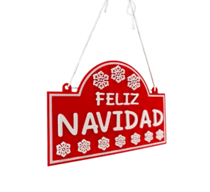 Adorno de Navidad - Cartel de Feliz Navidad