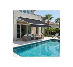 Toldo 4×2.5mt con Brazo Retractil Negro