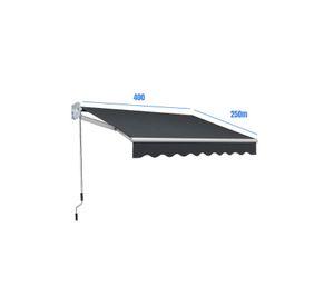 Toldo 4×2.5mt con Brazo Retractil Negro