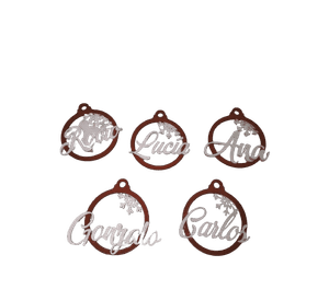 Adorno Navideño - Bolas personalizadas pack de 5
