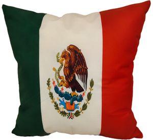 Cojín Felpa 45x45 cm Extra Suave De La Bandera De México