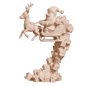 Adornos navidad - Torre de regalos de Papa Noel