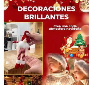 2 Gnomos Navideños Mono Iluminacion Patas Cortas Y Largas