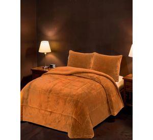 COBERTOR SHERPA 2 PLAZAS 230X250CM MOSTAZA B21