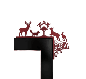 Decoración de Marco de Puerta Navideña Renos navideños