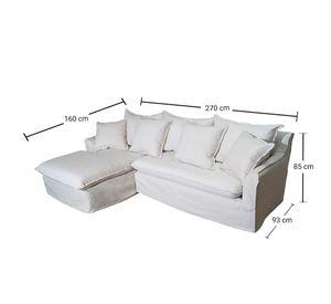 Seccional Palena Chenille Hueso 3C