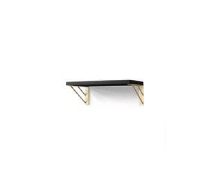 Repisas Flotantes de Madera Multipropósito Kit 3 Negro con Dorado