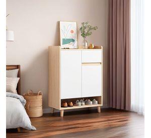 Zapatero Bicolor Elegance 2 Puertas Organizador Estante 61 cm