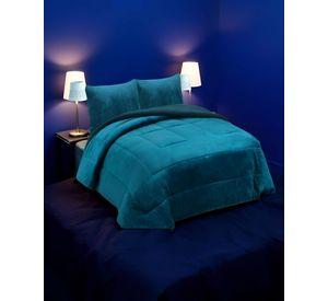 COBERTOR CON CHIPORRO KING 250X270CM TURQUESA B9