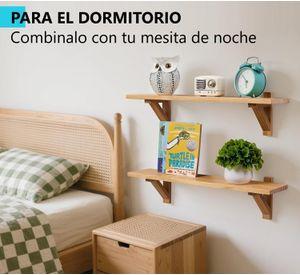 Estante Organizador Baño Repisas Flotantes Pared Marrón Grande