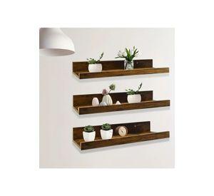 Repisa Flotante Modelo Corchete 150cm Marrón Oscuro