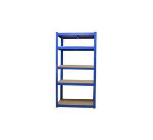 Estante de Acero Azul y MDF 180x90x40cm Soporta hasta 875kg