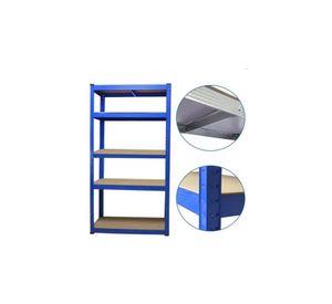 Estante de Acero Azul y MDF 180x90x40cm Soporta hasta 875kg