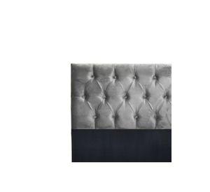 Respaldo Super King Piso Capitone Premiun 200x140 CM Gris Claro Felpa