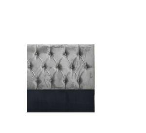 Respaldo Super King Piso Capitone Premiun 200x140 CM Gris Claro Felpa