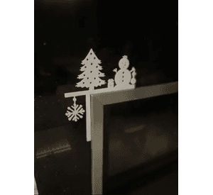Adorno navidad - Esquinero puerta Muñeco de Nieve