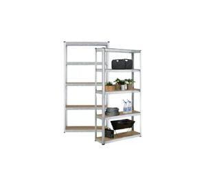 Estante Rack Metálico 180x90x40cm Galvanizado Imsi Home Color Plateado