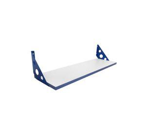 Repisa blanca 18 x 60 c/sop azul