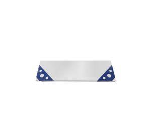 Repisa blanca 18 x 60 c/sop azul