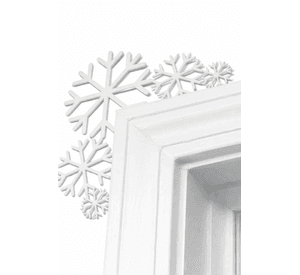 Adorno navidad - Esquinero para puerta Copos de nieve