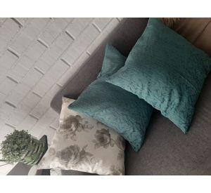 COJIN DECORATIVO DISEÑO TEXTURA TURQUESA 45X45 RELLENO