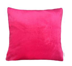 COJIN DECORATIVO DISEÑO SUAVE ROSA FUCSIA 45X45 RELLENO