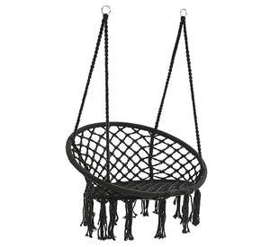 silla colgante redonda negro