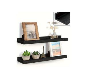 Repisa Flotante Modelo Corchete 150cm Negro
