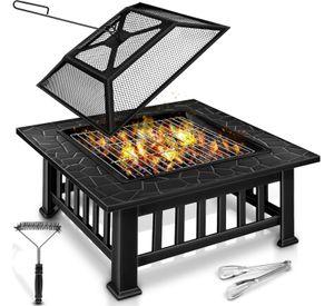 Brasero Parrilla Premium Para Leña O Carbón Con Tapa 3 En 1