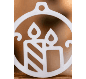 Adorno vela de decoración navideña