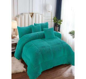COBERTOR PELUDO CON CHIPORRO 2 PLAZAS 230X250CM TURQUESA