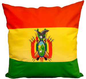 Cojín Felpa 45x45 cm De Bandera de Bolivia Extra Suave