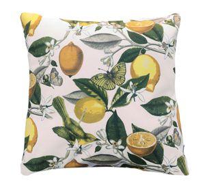 COJIN DECORATIVO LIMONES AMARILLO Y VERDE 50X50 RELLENO