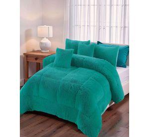 COBERTOR PELUDOS PREMIUM 2 PLAZAS 230CM X 250CM COLOR VERDE