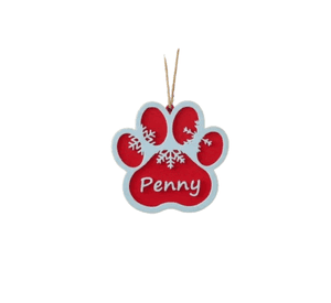 Adorno Navideño - Pata con nombre de gato personalizado