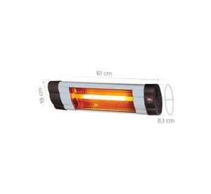 Accesorio Pérgola Calefactor De Terraza 1500w Vincenzi Negro