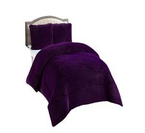 COBERTORES CON CHIPORRO DE PELUDOS 2 PLAZAS 230X250CM MORADO