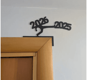 Adorno navidad - Esquinero de puerta Año 2026