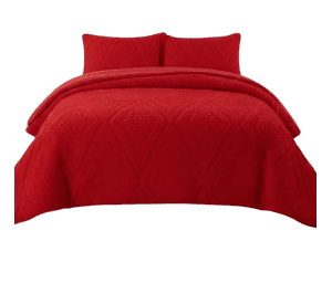 Plumón Rojo 2 Plazas Diseño Trenzado, Polar + 2 Fundas Polar