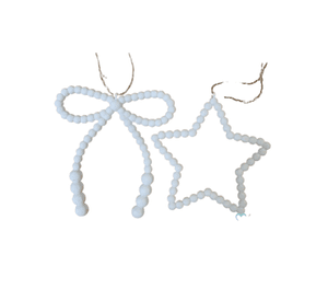 Elegante conjunto de Adornos Navideños de Cuentas