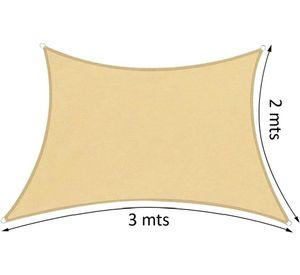 Lona Sombreadora Toldo Vela Permeable + Kit De Anclaje Jior