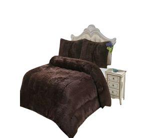 COBERTORES DE PELUDOS CON CHIPORRO 2 PLAZAS 230X250CM MARRON