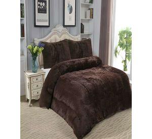 COBERTORES DE PELUDOS CON CHIPORRO 2 PLAZAS 230X250CM MARRON