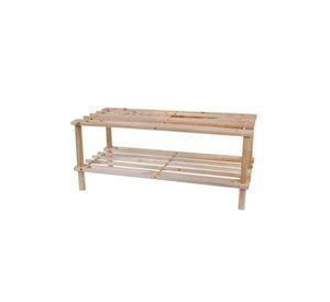 Zapatero Organizador Madera 2 Niveles 29.5x63x26 CM Café