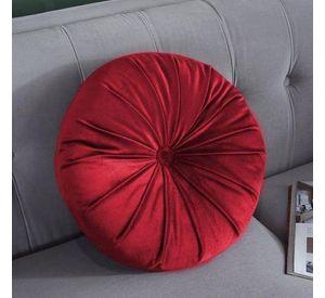 cojin velvet liso rojo
