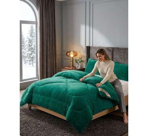 Cobertor Plush de Lujo Lana Sintetica Confort Superior Plaza y Media m17