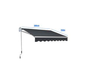 Toldo 3X2.5mt con Brazo Retractil Negro