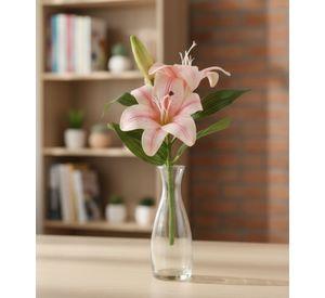 Set 3 Flores Artificiales Lirios Tallo Decorativo Adorno Jhn